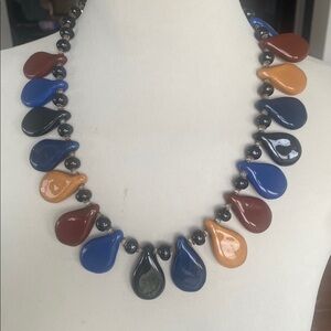Handcrafted Tagua Nut Statement Bib Necklace  Eco-Friendly Sustainable Jewelry